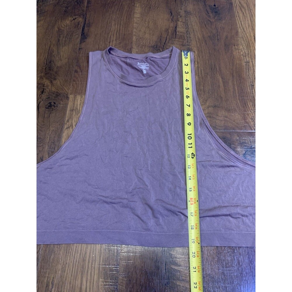 Athleta Essential Athletic Cropped Tank Top In Mauve Purple Women’s Size Large - Picture 3 of 5
